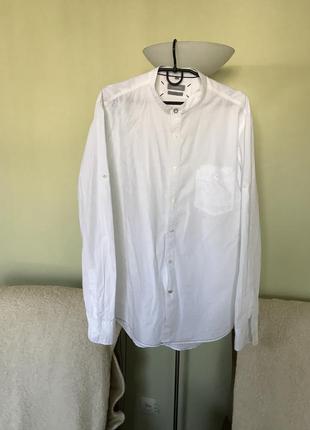 Стильная белая рубашка1 фото