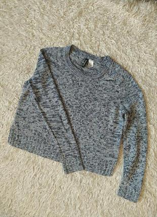 Меланжевий м'який джемпер светр оверсайз 2