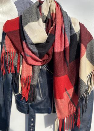 Кашеміровий шарф /палантин в клітку 🍁❤️