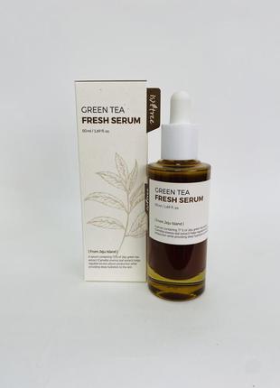 Сироватка на основі зеленого чаю isntree green tea fresh serum 50 мл