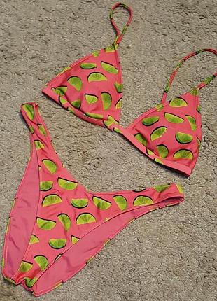 Шикарний,роздільний,стильний купальник висока посадка