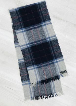 Класичний шерстяний шарф у клітку3 фото