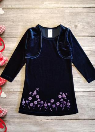 Красивое нарядное велюровое платье palomino на девочку 2-3 годика