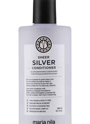 Кондиціонер від жовтизни фарбованого волосся maria nila sheer silver conditioner
