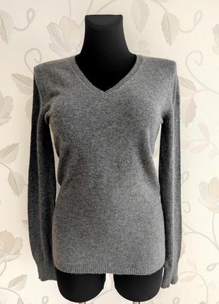 Базовый нежный пуловер серого цвета из 💯 кашемира!2 фото