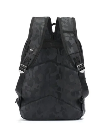 Мужской кожаный черный рюкзак чоловічий ранец портфель сумка с usb4 фото