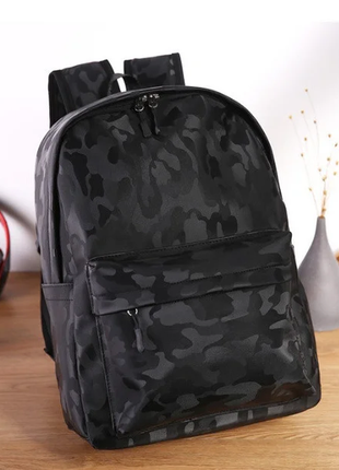Мужской кожаный черный рюкзак чоловічий ранец портфель сумка с usb1 фото