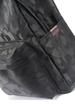 Мужской кожаный черный рюкзак чоловічий ранец портфель сумка с usb9 фото