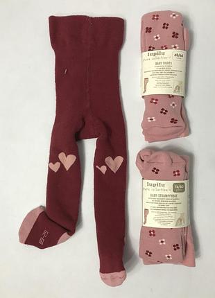 Теплі колготки на дівчинку lupilu теплі колготки