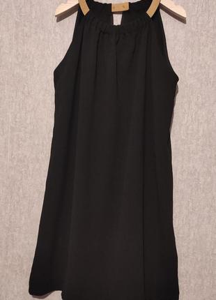 Платье коктейльное h&m, креп, черное, l-xl1 фото