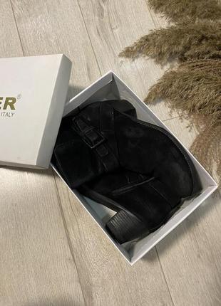 6789 lavorazione замшеві шкіряні черевики ботильйони