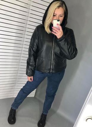 Утепленные куртки из экокожи 🖤