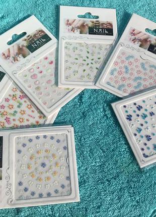 3d наклейки для нігтів