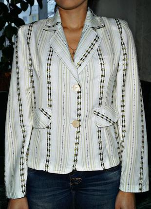 Шикарный модный пиджак в вертикальную полоску1 фото