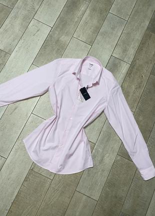Классическая розовая рубашка(029)