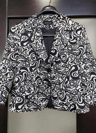 Piena романтичный однобортный приталенный пиджак жакет узор