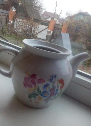 Чайник ,заварник,фарфор,довбиш,антиквариат