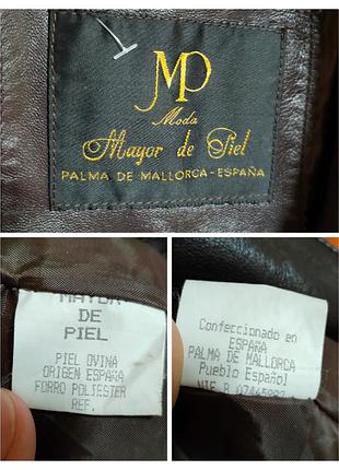 Кожаный пиджак жакет с мягкой овечьей кожи испания mayor de piel6 фото