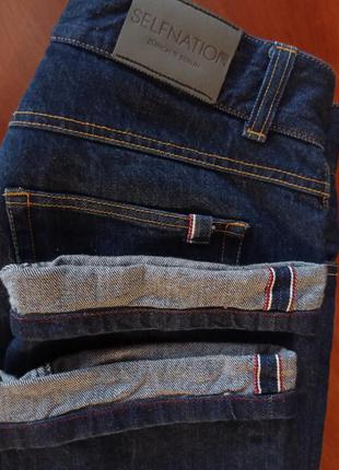 Джинсы сырой деним selfnation люксовый бренд швейцария raw denim selvedge