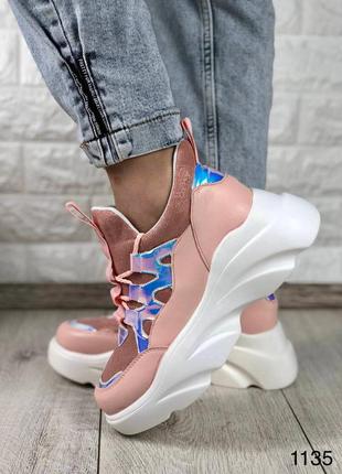 Кроссовки эко кожа