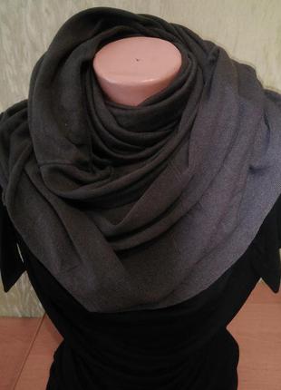 Темно-сірий, трикотажний шарф-снуд,у два оберти/moscow2 фото