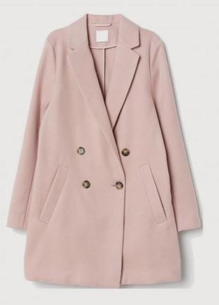 Пальто h&m розовое