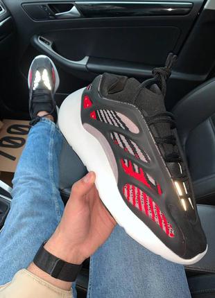 Кросівки yeezy 700 v3 black red