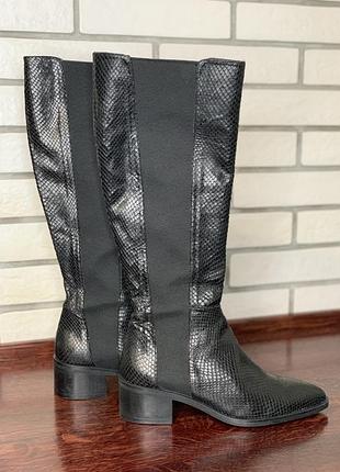 Сапоги кожанные осенние zara