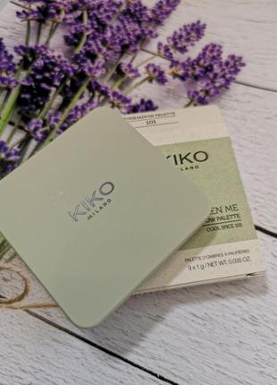 Палетка теней green me kiko milano 101 cool spice