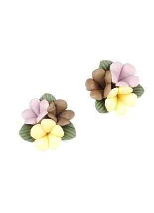 Серьги цветы uterque