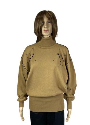 Шикарний светр з вовни /кашеміру з декором escada
