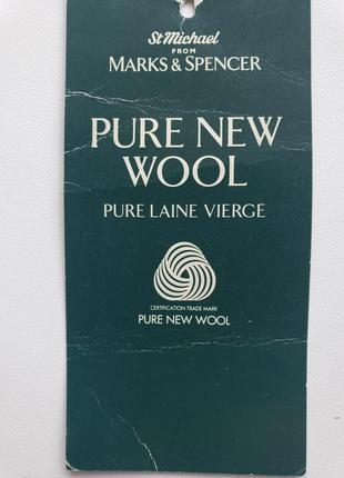 Новые винтажные шерстяные( 100 % pure new wool) трендовые брюки с карманами и   отворотиками оттенка мяты высокая талия m&s. st.michail англия лондон.8 фото