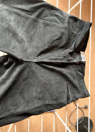 Чёрные замшевые брюки высокая талия винтаж9 фото
