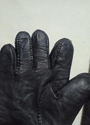 Чоловічі рукавички на трикотажній підкладці. шкіряні рукавички чоловічі5 фото