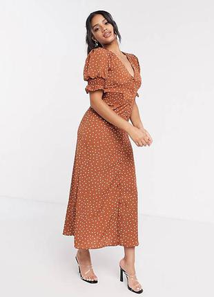 Платье  коричневое asos