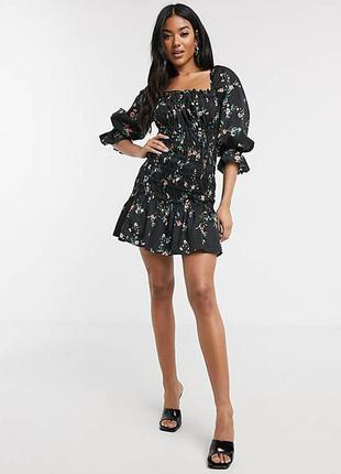 Платье asos, в цветы, коттон поплин2 фото