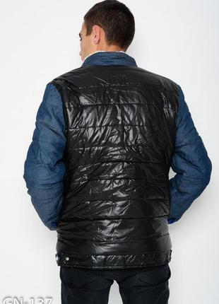 Sale! комбинированная демисезонная куртка на кнопках с меховой подкладкой2 фото