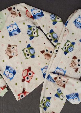 Теплый костюм/пижама - меховушка совы 4-5 лет, рост 104-110 см