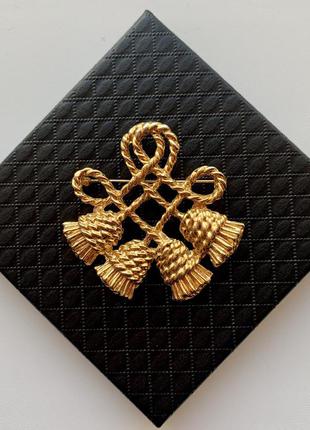 Винтажная брошь с кисточками от anne klein