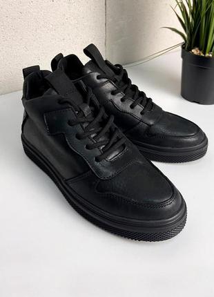 Кросівки чоловічі черевики чорні теплі зимові туреччина / кросівки чоловічі чоботи чорні теплі зимні