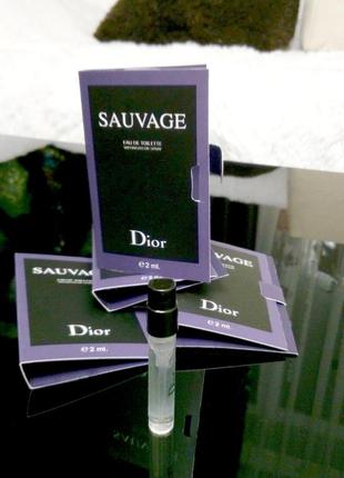 Christian dior sauvage💥оригінал мініатюра пробник 2 мл spray mini книжка