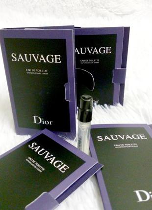 Christian dior sauvage💥оригинал миниатюра пробник 2 мл spray mini книжка3 фото