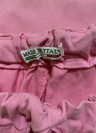 Рожеві італійські віскозні шорти5 фото