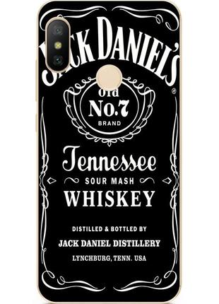 Силиконовый чехол бампер для xiaomi redmi s2 с рисунком jack daniel's