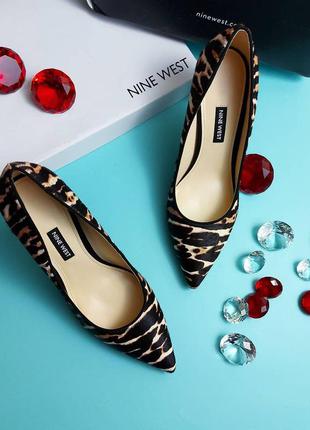 Nine west оригинал туфли лодочки на шпильке из меха пони2 фото