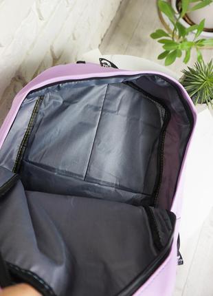 🔥🔥🔥стильный женский непромокаемый рюкзак сиреневого цвета7 фото