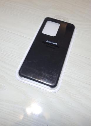 Чехол silicone cover для samsung galaxy s20 ultra черного цвета4 фото