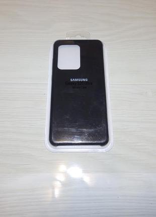 Чехол silicone cover для samsung galaxy s20 ultra черного цвета3 фото