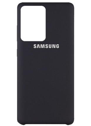 Чохол silicone cover для samsung galaxy s20 ultra чорного кольору