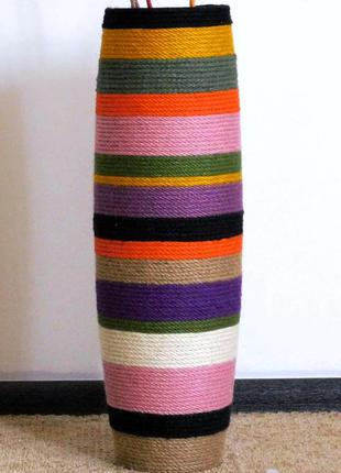 Высокая разноцветная напольная ваза для декора интерьера1 фото